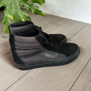 Black Suede & Canvas High Top Lace Up Vans